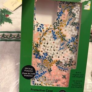 Kate Spade Floral iPhone Case - Pink, Blue, Gold for IPhone 16 New
